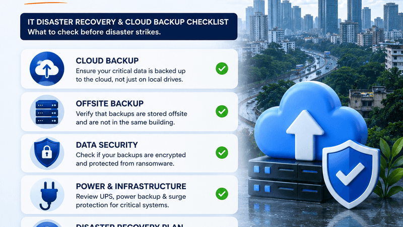Monsoon-Proofing Your Business: The IT Disaster Recovery & Cloud Backup Checklist for Mumbai Companies